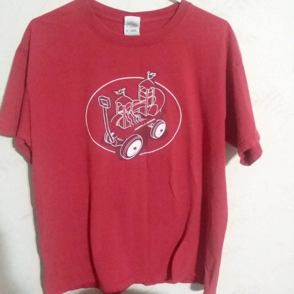 5/$20 Fruit of the Loom Radio Flyer Men's Short Sleeve T Shirt L